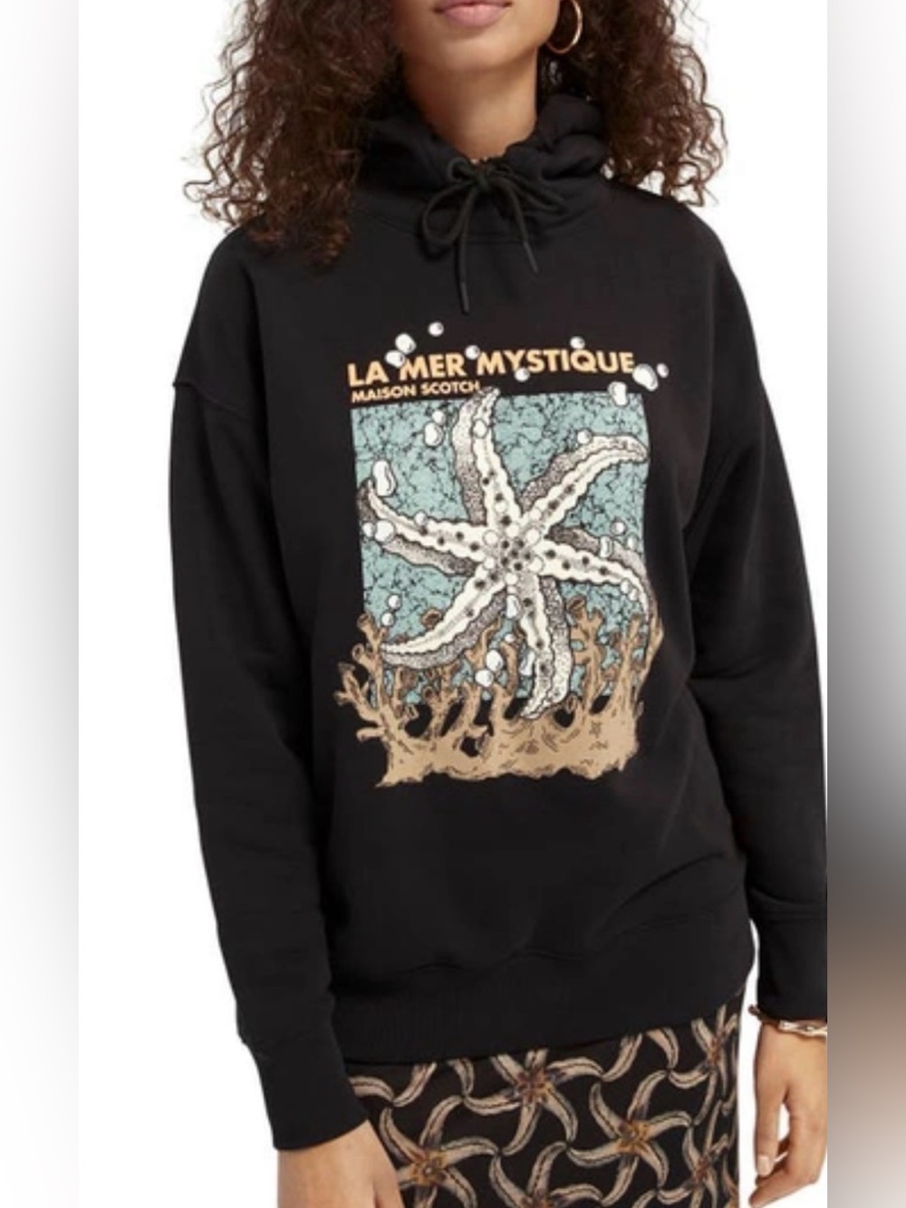 SCOTCH & SODA
La Mer Mystique Graphic Hoodie In Black